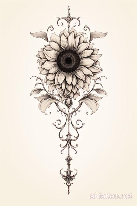  AI Sunflower Tattoo Ideas 9